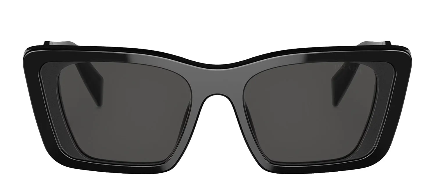 Prada PR 08YS 1AB5S0 Butterfly Plastic Black Sunglasses with Grey Lens sold by Gaffos