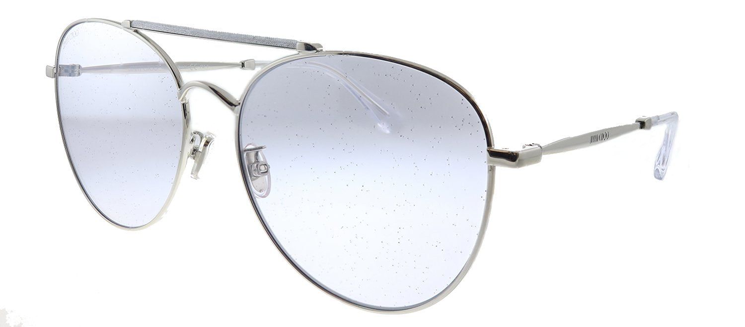 Jimmy Choo JC Abbie/G/S MXV Aviator Metal Silver Glitter Pearl Sunglasses with Grey Lens sold by Gaffos product image thumbnail 2