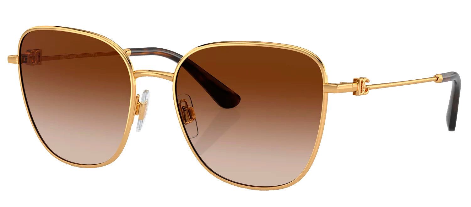 Dolce & Gabbana DG 2293 02/13 Butterfly Metal Gold Sunglasses with Brown Gradient Lens sold by Gaffos product image thumbnail 2