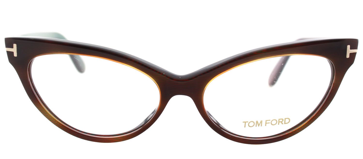 Tom Ford FT 5317 052 Cat-Eye Plastic Brown Eyeglasses with Demo Lens sold by Gaffos