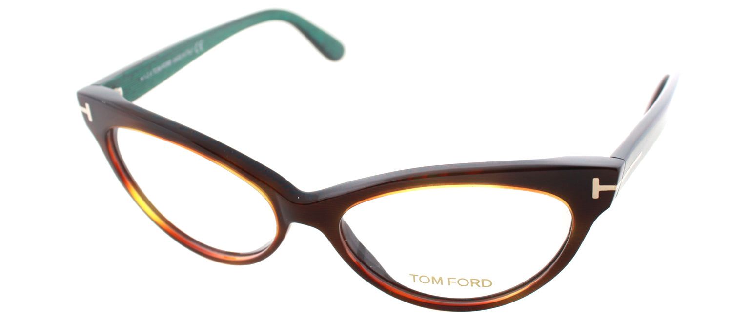 Tom Ford FT 5317 052 Cat-Eye Plastic Brown Eyeglasses with Demo Lens sold by Gaffos product image thumbnail 2