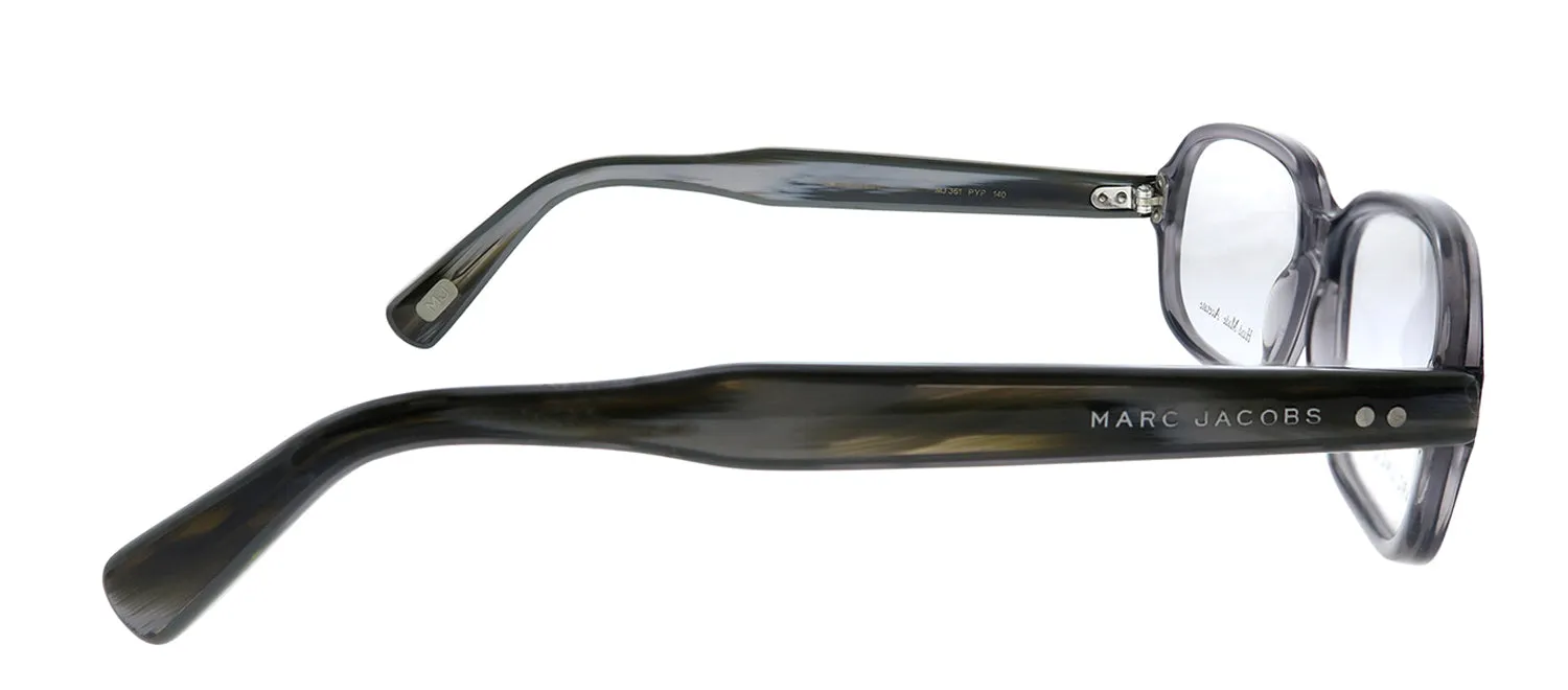Marc Jacobs MJ 361 PYP Square Plastic Grey Eyeglasses with Logo Stamped Demo Lenses sold by Gaffos product image thumbnail 3