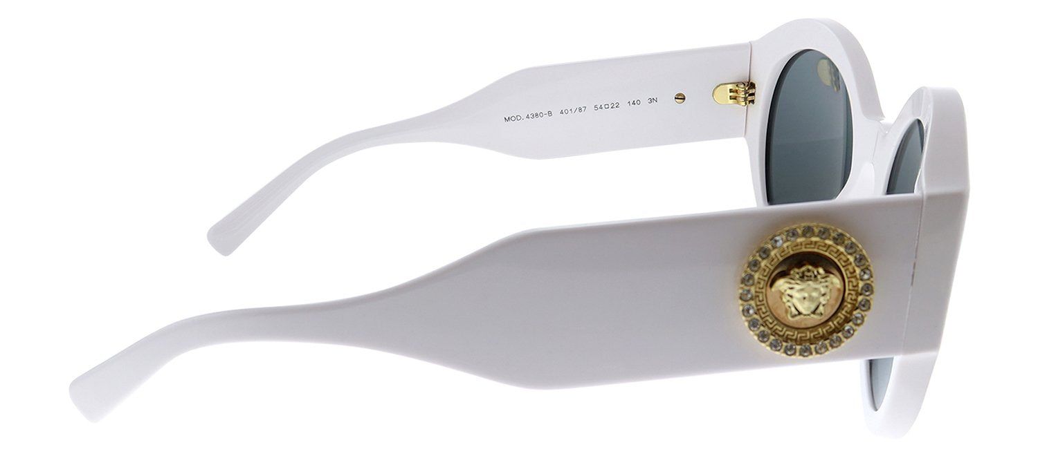 Versace VE 4380B 401/87 Oval Plastic White Sunglasses with Grey Lens sold by Gaffos product image thumbnail 3