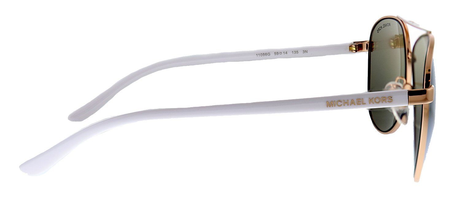 Michael Kors Hvar MK 5007 11086G Aviator Metal Gold Sunglasses with Silver Mirror Lens sold by Gaffos product image thumbnail 3