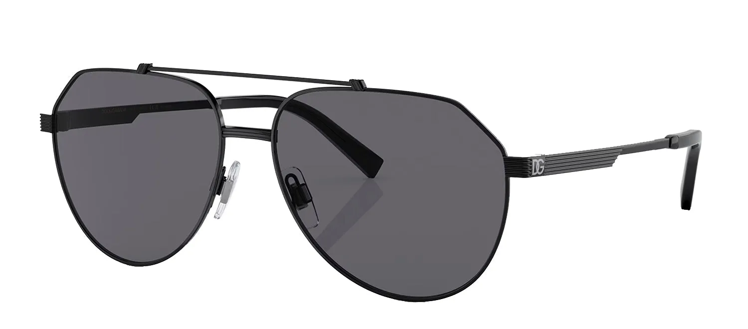 Dolce & Gabbana DG 2288 110681 Aviator Metal Black Sunglasses with Grey Polarized Lens sold by Gaffos product image thumbnail 2