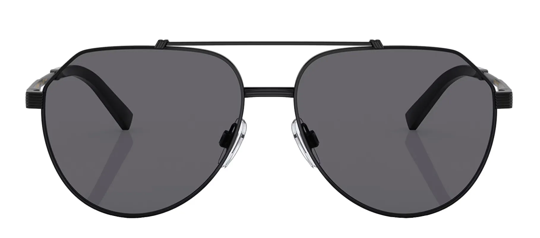 Dolce & Gabbana DG 2288 110681 Aviator Metal Black Sunglasses with Grey Polarized Lens sold by Gaffos