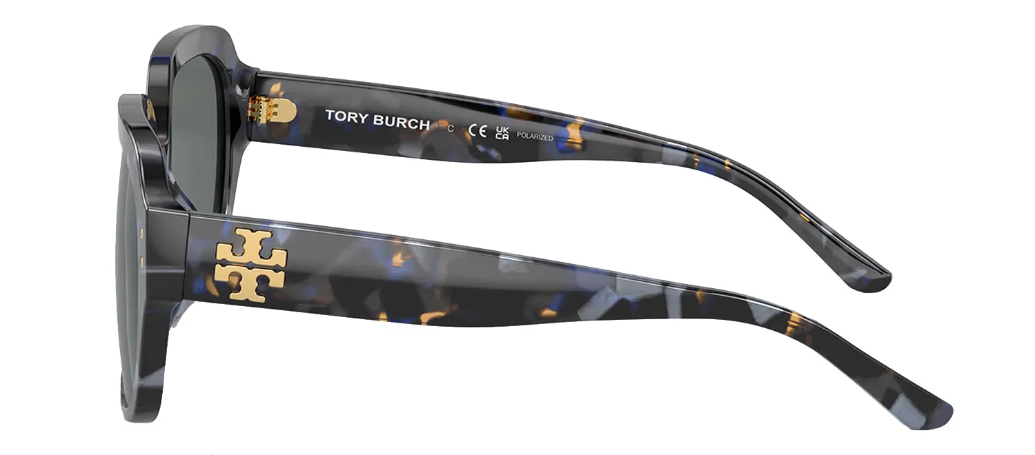 Tory Burch TY 7143U 195781 Square Plastic Tortoise Sunglasses with Grey Polarized Lens sold by Gaffos product image thumbnail 3