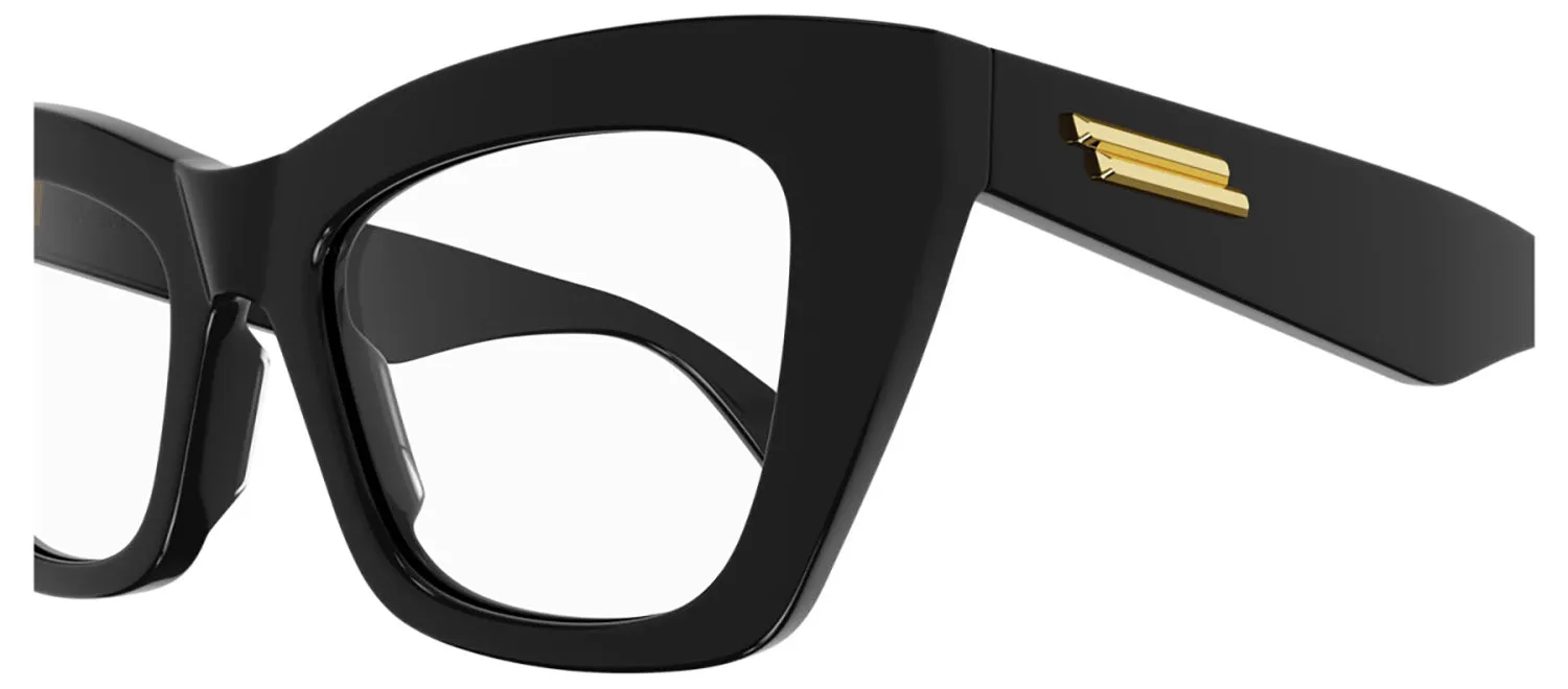 Bottega Veneta NEW CLASSIC BV 1215O 001 Cat-Eye Plastic Black Eyeglasses with Logo Stamped Demo Lenses sold by Gaffos product image thumbnail 3