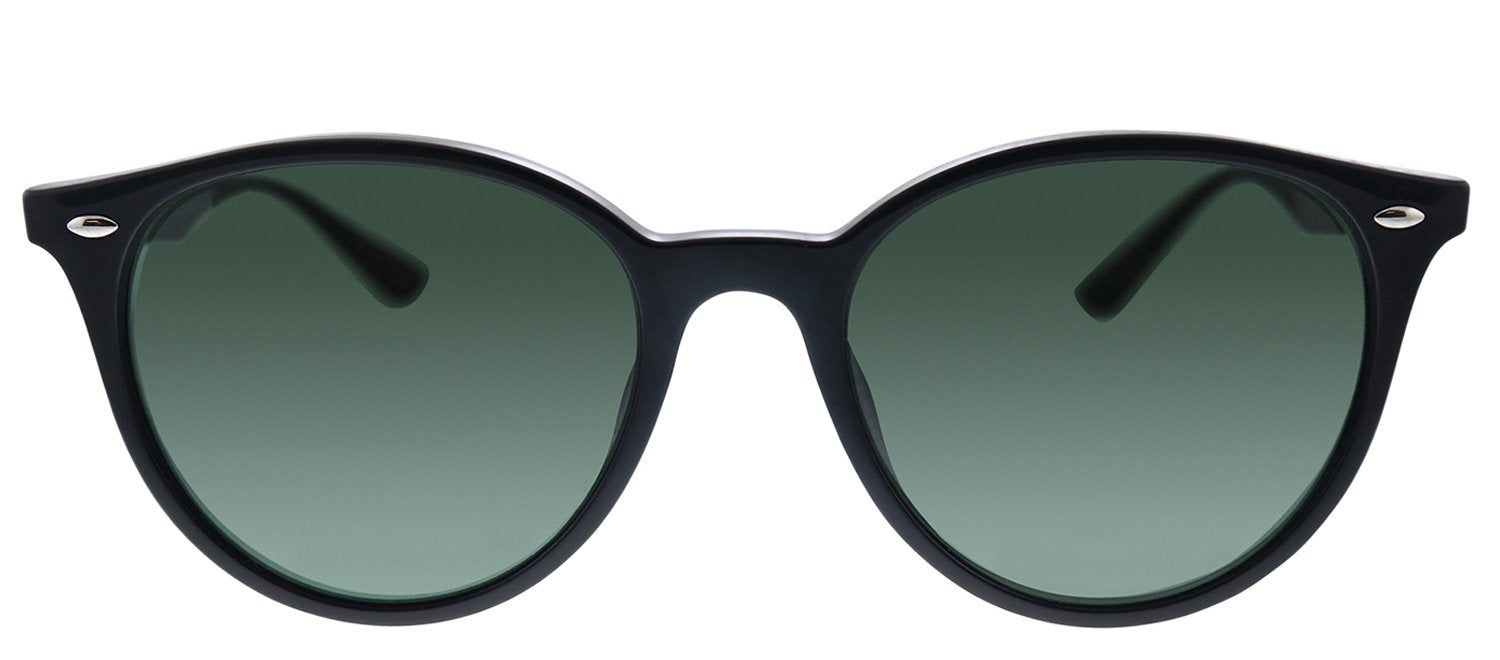 Ray-Ban RB 4305F 601/71 Round Plastic Black Sunglasses with Green Lens sold by Gaffos