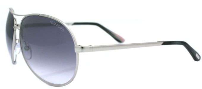Tom Ford Charles TF 35 753 Aviator Metal Silver Sunglasses with Grey Gradient Lens sold by Gaffos