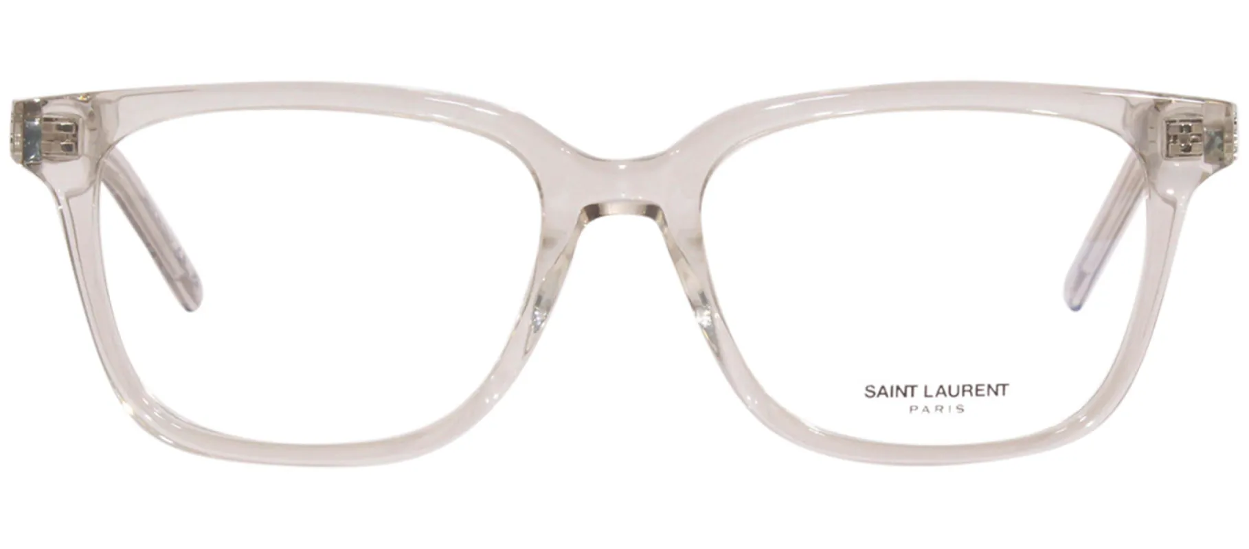 Saint Laurent SL M110O 008 Square Plastic Beige Eyeglasses with Clear Lens sold by Gaffos