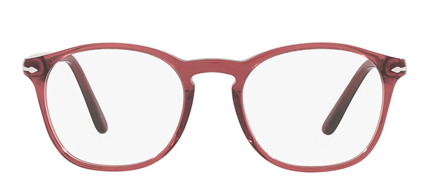 Persol PO 3007V 1104 Square Plastic Red Eyeglasses with Logo Stamped Demo Lenses sold by Gaffos