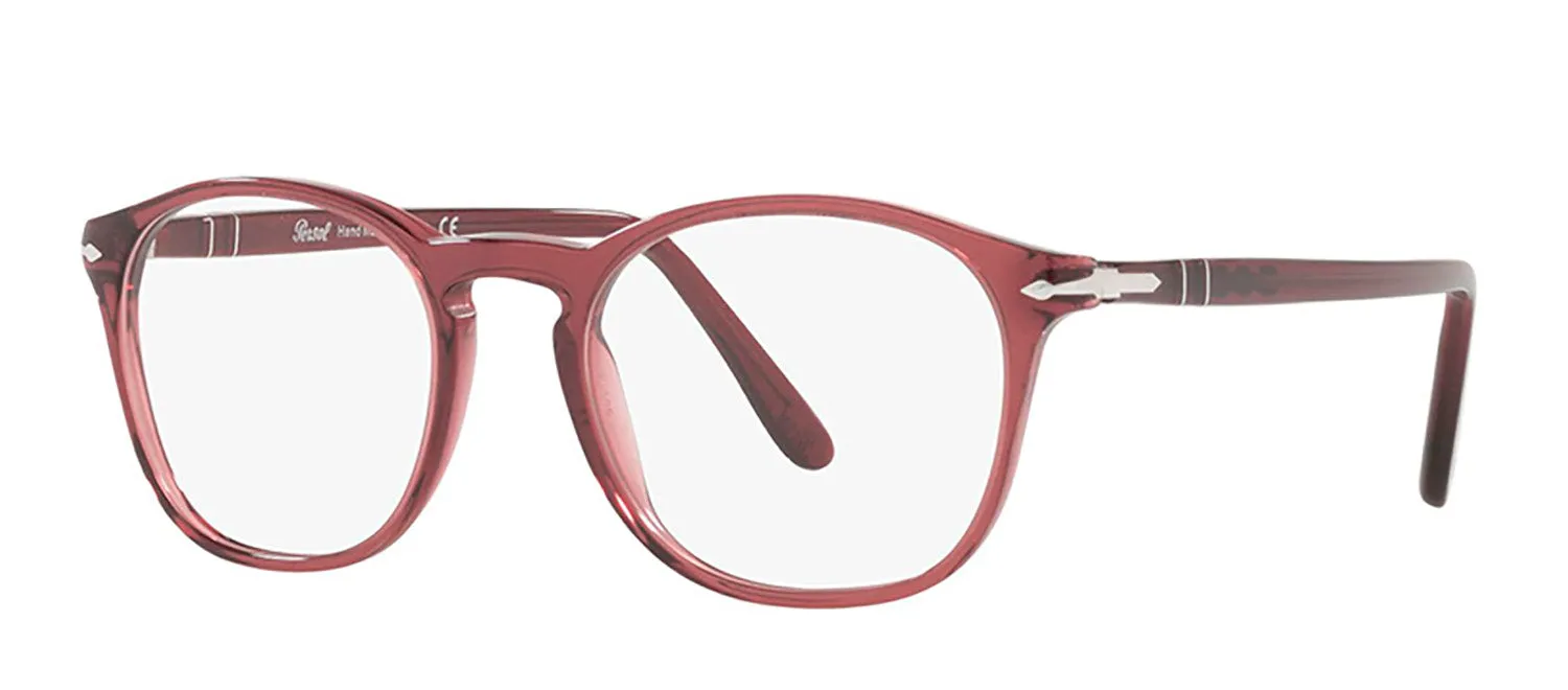 Persol PO 3007V 1104 Square Plastic Red Eyeglasses with Logo Stamped Demo Lenses sold by Gaffos product image thumbnail 2