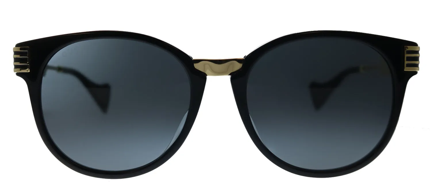 Gucci GG 0586SA 001 Round Acetate Black Sunglasses with Grey Lens sold by Gaffos