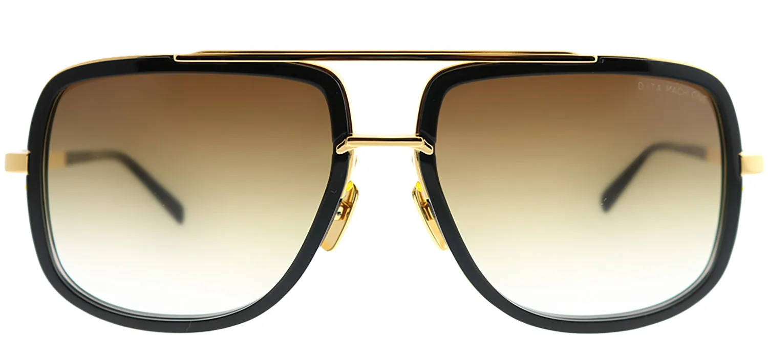 Dita Mach-One DT DRX-2030B Aviator Plastic Black Sunglasses with Dark Brown AR Lens sold by Gaffos