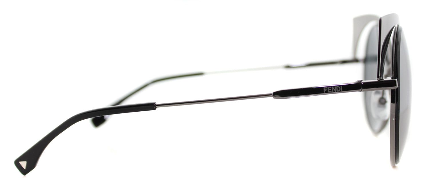 Fendi FF 0177 KJ1 Cat-Eye Metal Grey Sunglasses with Black Mirror Lens sold by Gaffos product image thumbnail 3