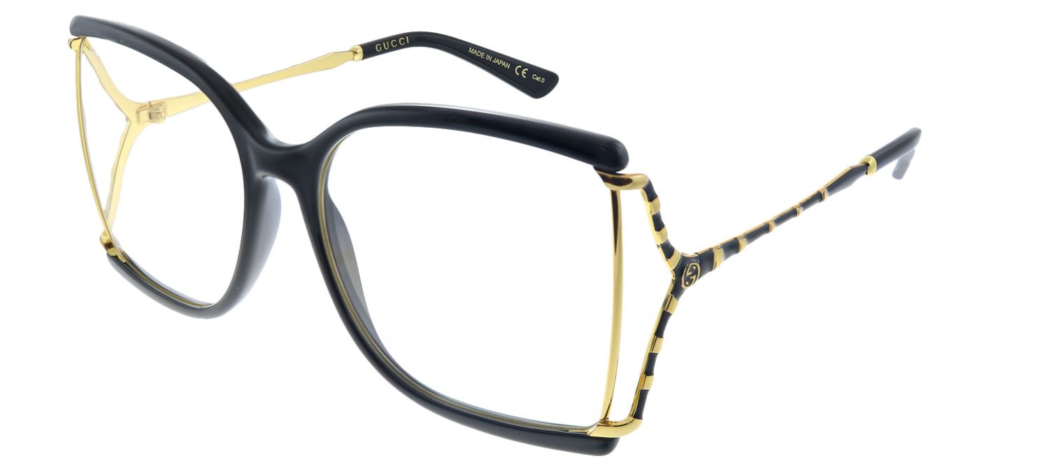 Gucci GG 0592S 001 Butterfly Acetate Black Sunglasses with Transparent Lens sold by Gaffos product image thumbnail 2