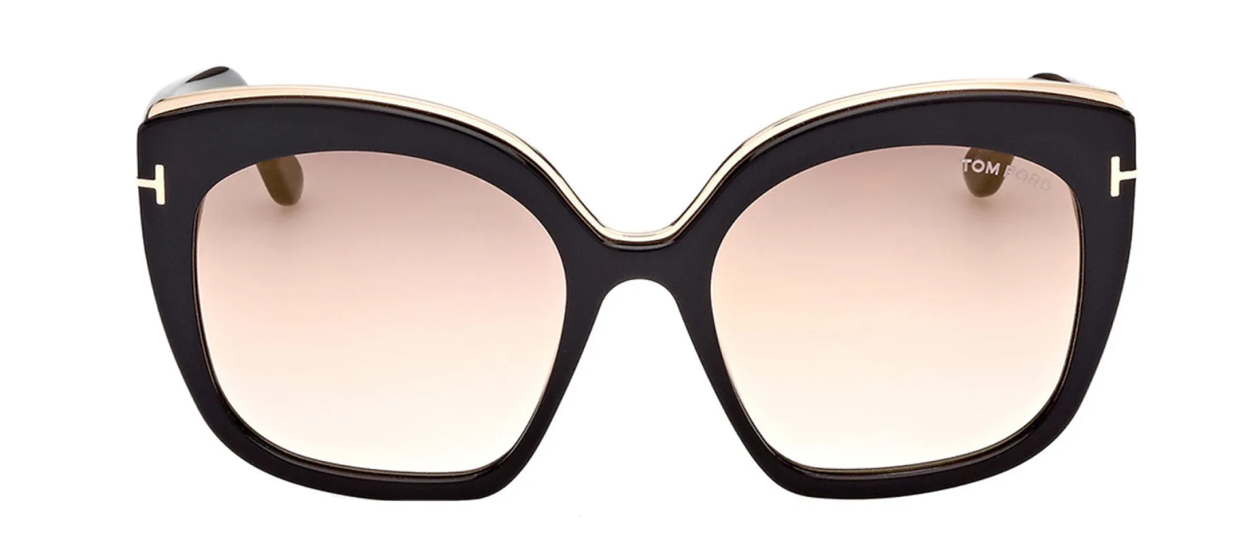 Tom Ford Chantalle TF 944 01G Butterfly Plastic Black Sunglasses with Brown Gradient Lens sold by Gaffos