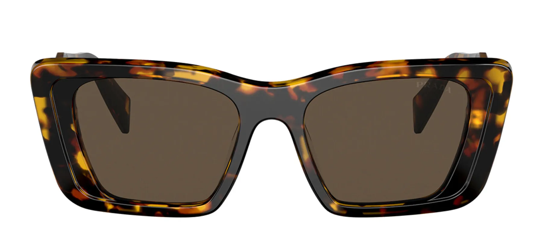 Prada PR 08YS 01V8C1 Butterfly Plastic Havana Sunglasses with Brown Lens sold by Gaffos