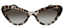 Prada PR 13YS UAO0A7 Cat-Eye Plastic Havana Sunglasses with Grey Gradient Lens sold by Gaffos