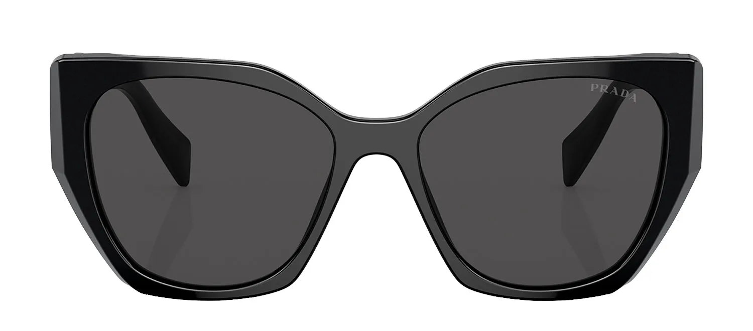 Prada PR 19ZS 1AB5S0 Butterfly Plastic Black Sunglasses with Grey Lens sold by Gaffos