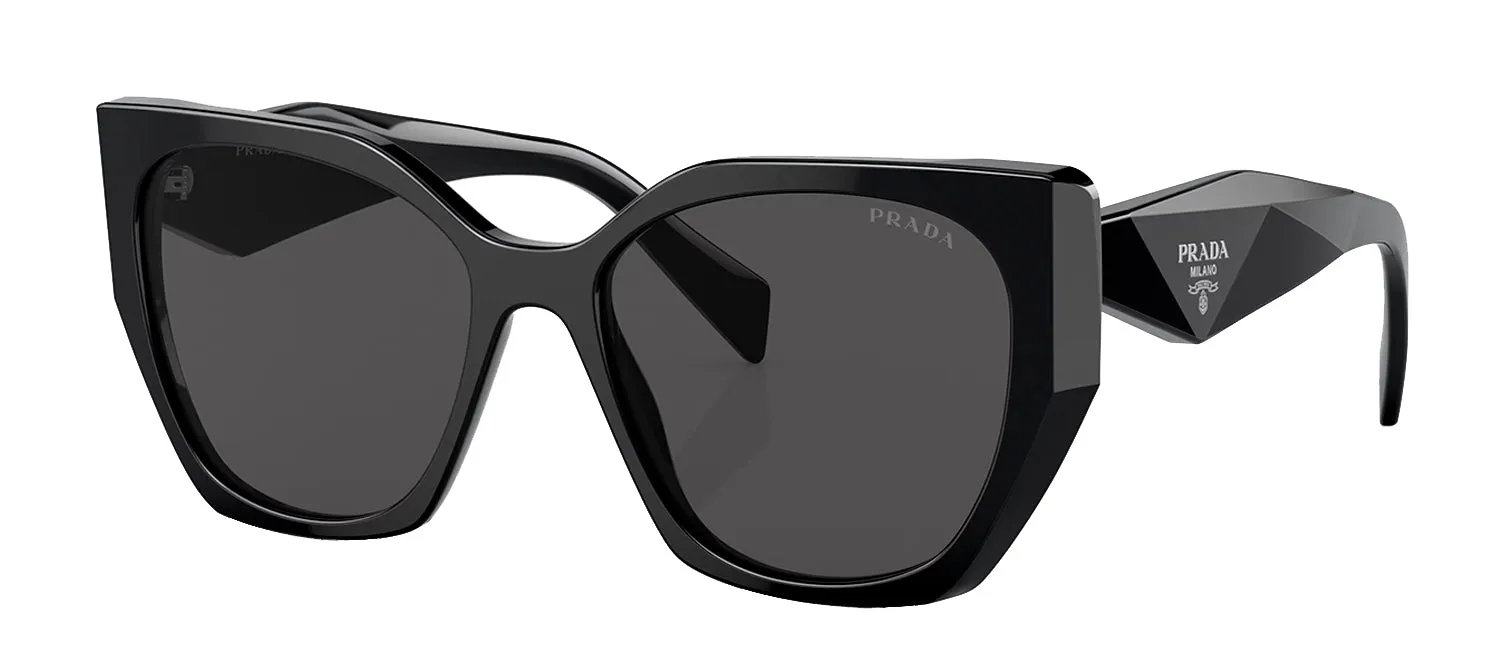 Prada PR 19ZS 1AB5S0 Butterfly Plastic Black Sunglasses with Grey Lens sold by Gaffos product image thumbnail 2
