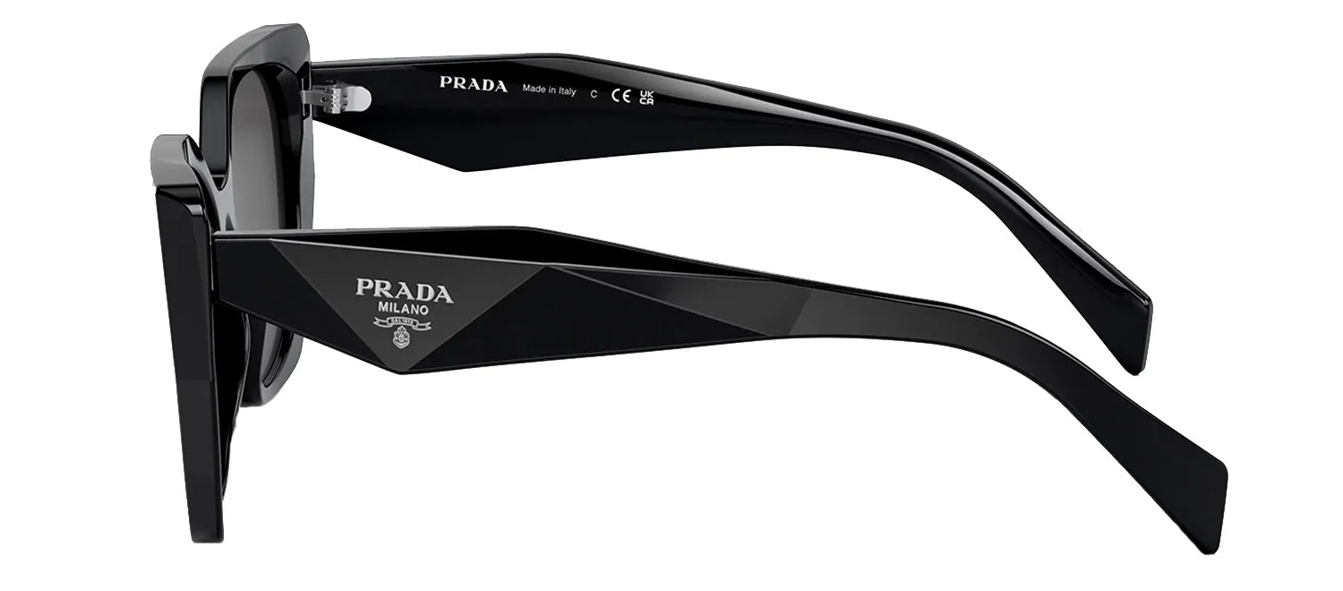 Prada PR 19ZS 1AB5S0 Butterfly Plastic Black Sunglasses with Grey Lens sold by Gaffos product image thumbnail 3