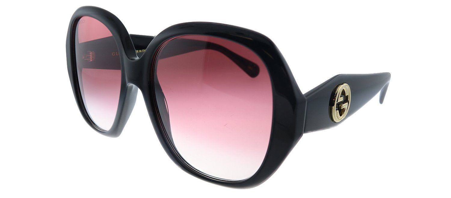 Gucci GG 0796S 002 Oversized Acetate Black Sunglasses with Red Gradient Lens sold by Gaffos product image thumbnail 2