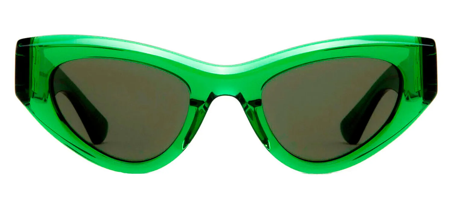 Bottega Veneta BV 1142S 004 Cat-Eye Plastic Green Sunglasses with Green Lens sold by Gaffos