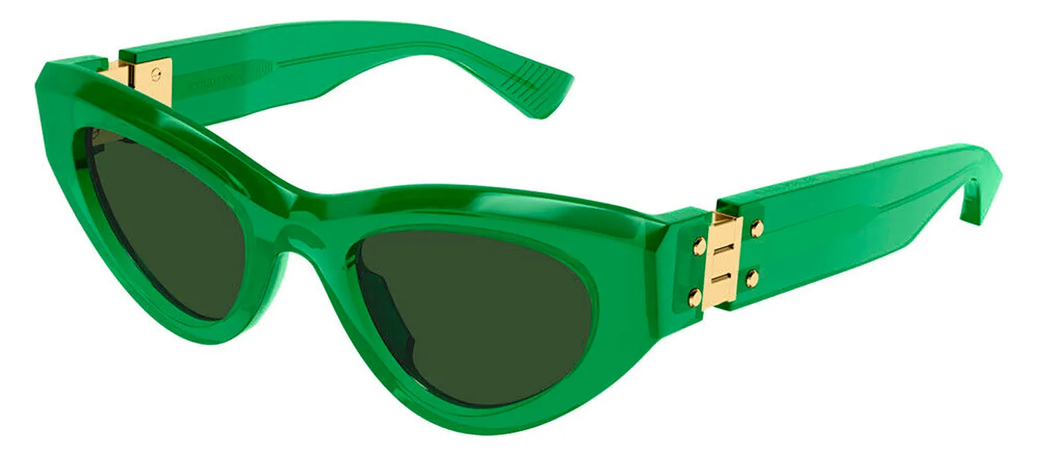 Bottega Veneta BV 1142S 004 Cat-Eye Plastic Green Sunglasses with Green Lens sold by Gaffos product image thumbnail 2