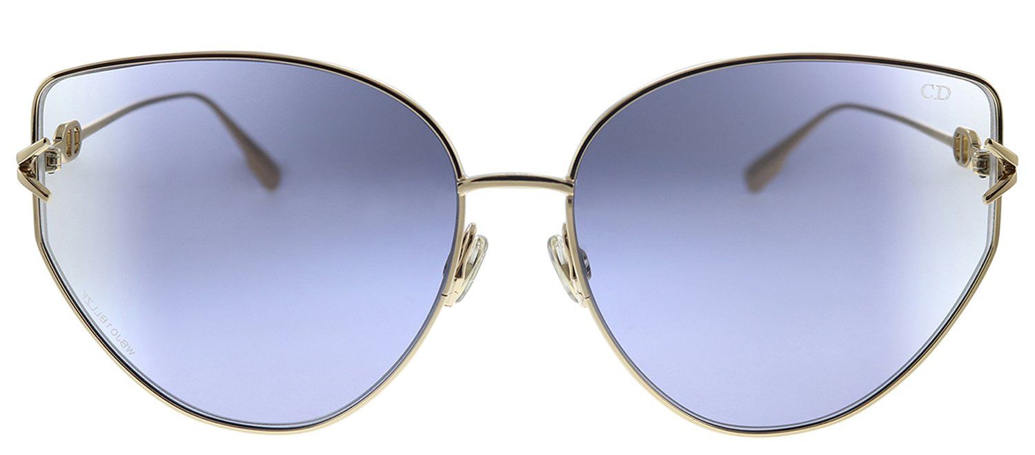 Dior CD DIORGIPSY 000 Cat-Eye Metal Gold Sunglasses with Purple Lens sold by Gaffos