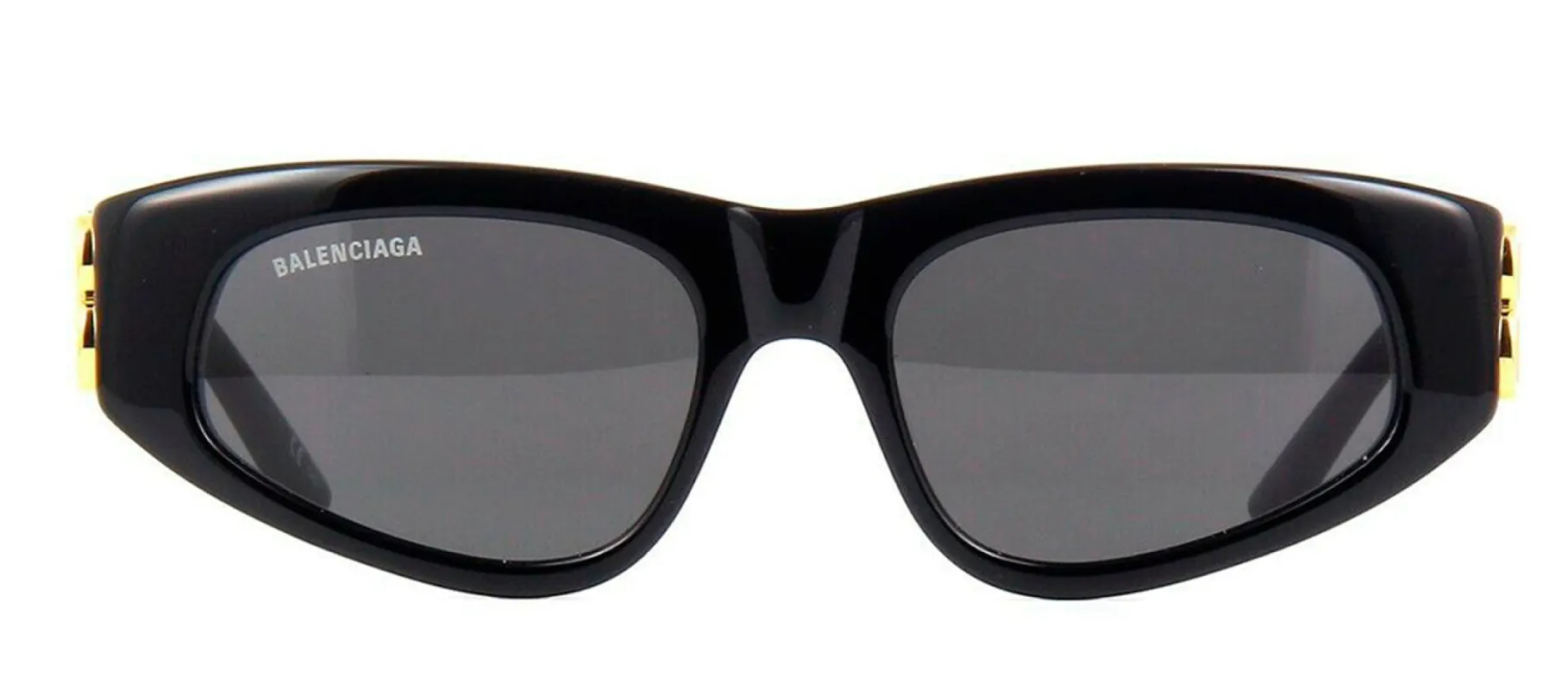 Balenciaga BB 0095S 001 Oval Acetate Black Sunglasses with Grey Lens sold by Gaffos