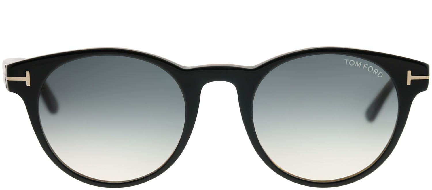 Tom Ford TF 522 05B Round Plastic Black Sunglasses with Grey Gradient Lens sold by Gaffos