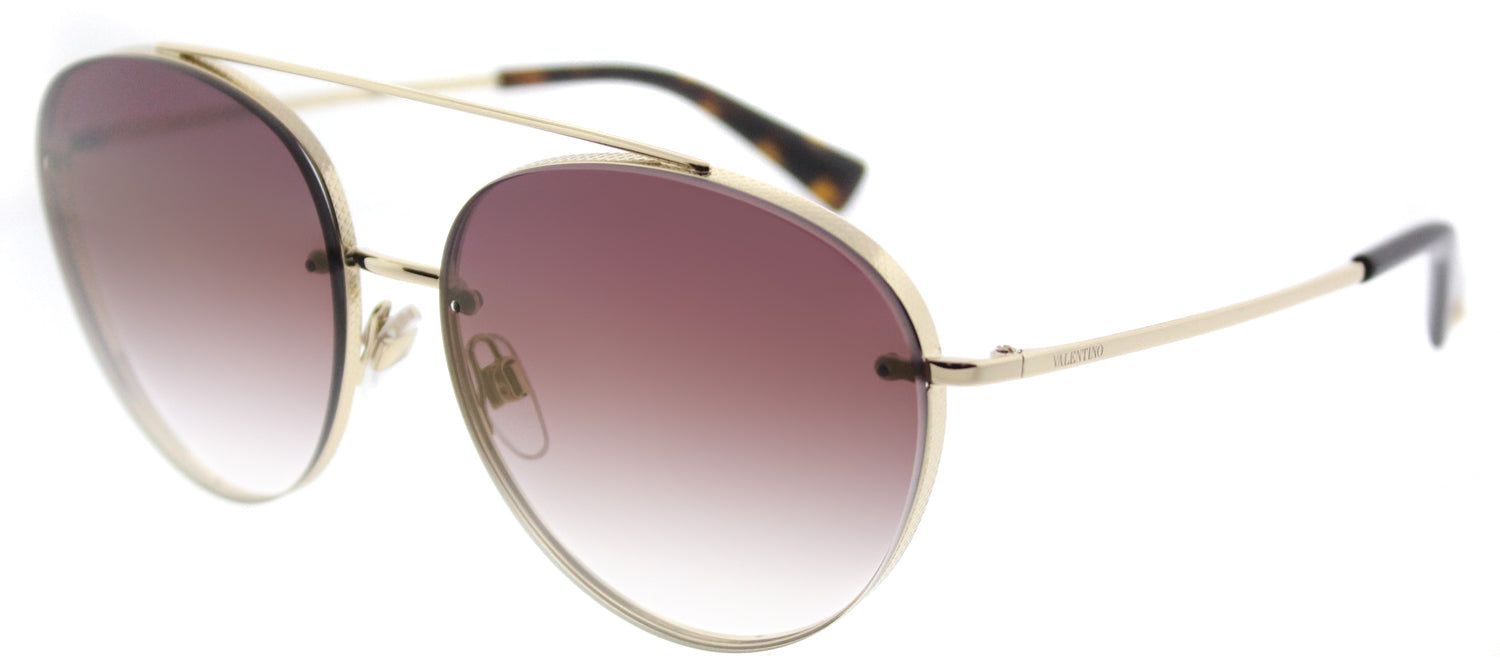 Valentino VA 2009 3003E7 Aviator Metal Gold Sunglasses with Gradient Pink Mirror Lens sold by Gaffos product image thumbnail 2