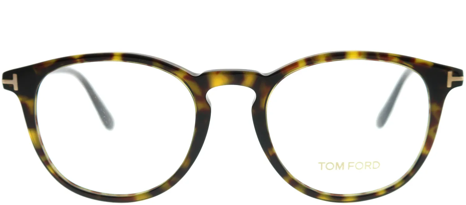 Tom Ford FT 5401 052 Round Plastic Tortoise/ Havana Eyeglasses with Demo Lens sold by Gaffos