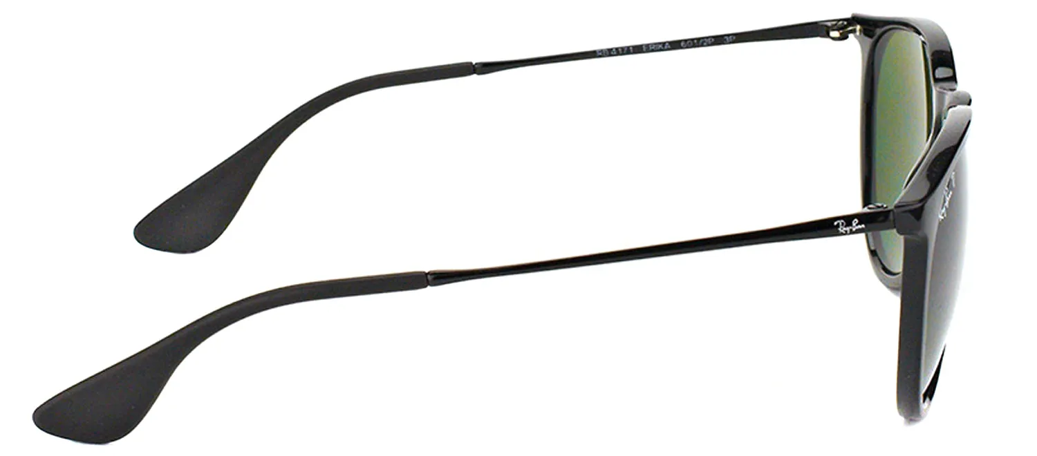 Ray-Ban Erika RB 4171 601/2P Oval Plastic Black Sunglasses with Green Polarized Lens sold by Gaffos product image thumbnail 3