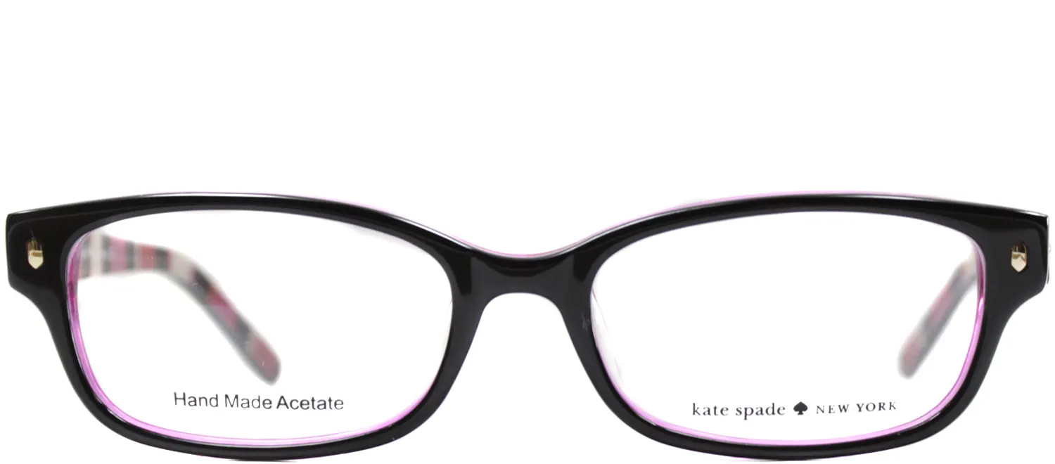 Kate Spade KS Lucyann X78 Rectangle Plastic Black Eyeglasses with Demo Lens sold by Gaffos
