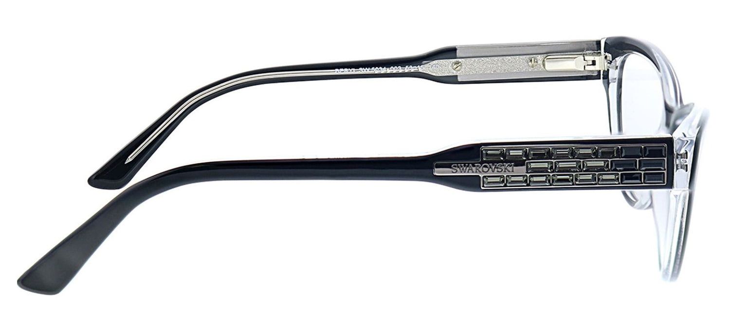 Swarovski SK 5034 003 Cat-eye Plastic Black Eyeglasses with Logo Stamped Demo Lenses sold by Gaffos product image thumbnail 3