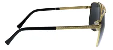 Versace VE 2238 143687 Rectangle Metal Black Sunglasses with Grey Lens sold by Gaffos