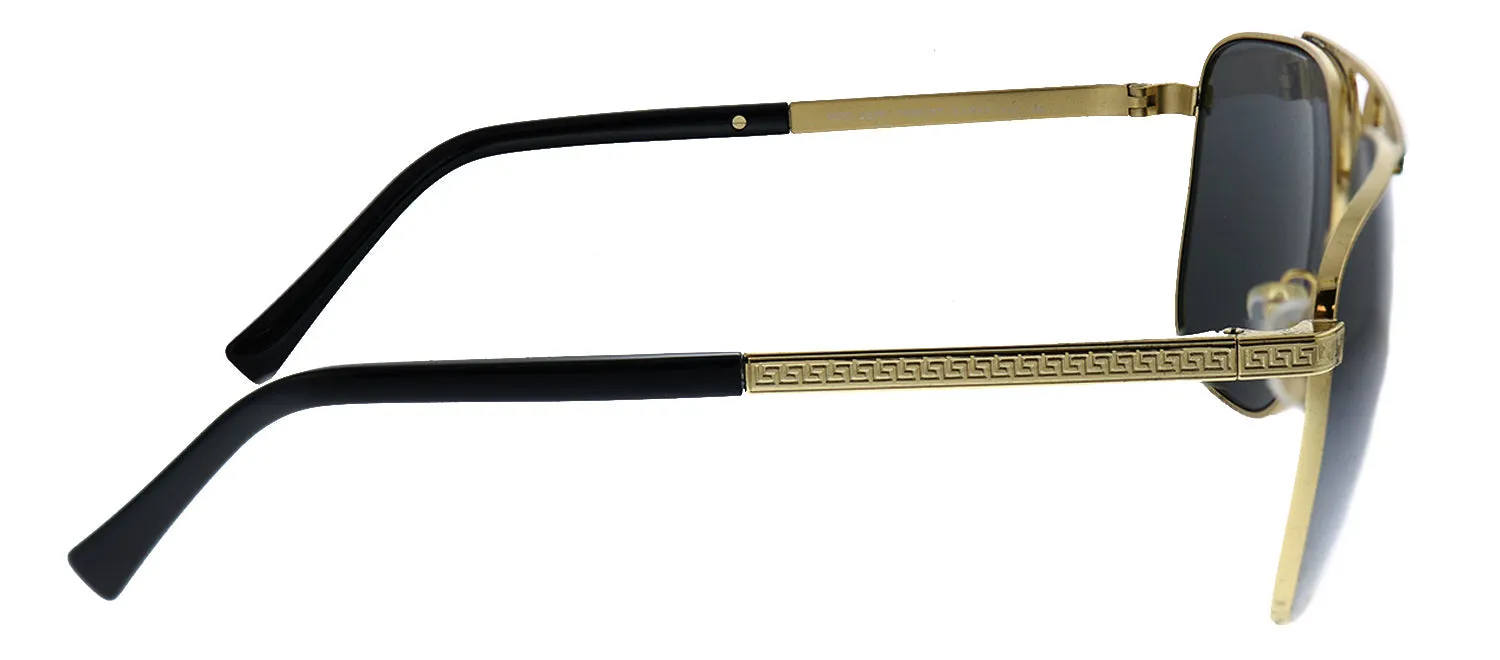 Versace VE 2238 143687 Rectangle Metal Black Sunglasses with Grey Lens sold by Gaffos product image thumbnail 3