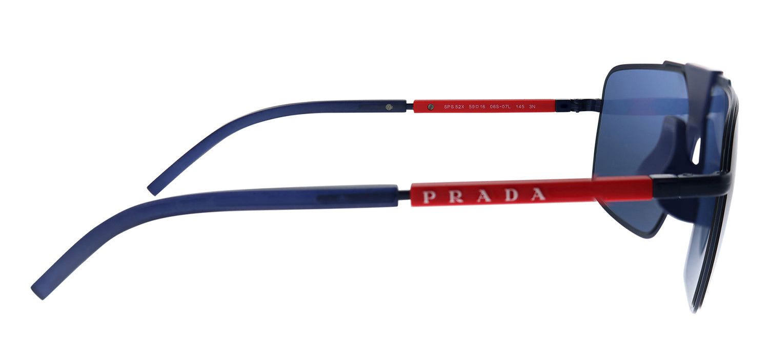 Prada Linea Rossa PS 52XS 06S07L Square Metal Blue Sunglasses with Blue Lens sold by Gaffos product image thumbnail 3