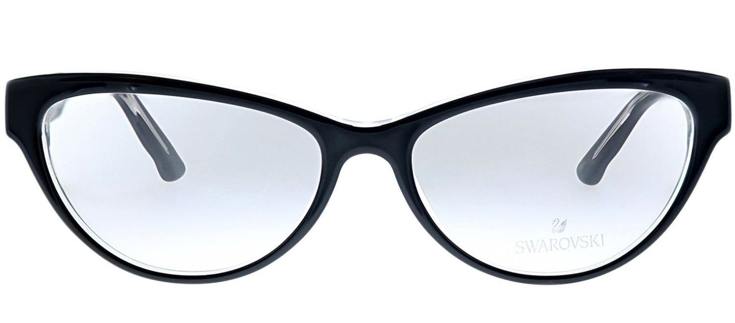 Swarovski SK 5034 003 Cat-eye Plastic Black Eyeglasses with Logo Stamped Demo Lenses sold by Gaffos