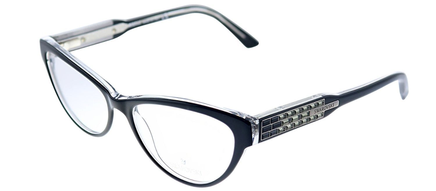 Swarovski SK 5034 003 Cat-eye Plastic Black Eyeglasses with Logo Stamped Demo Lenses sold by Gaffos product image thumbnail 2