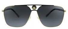 Versace VE 2238 143687 Rectangle Metal Black Sunglasses with Grey Lens sold by Gaffos