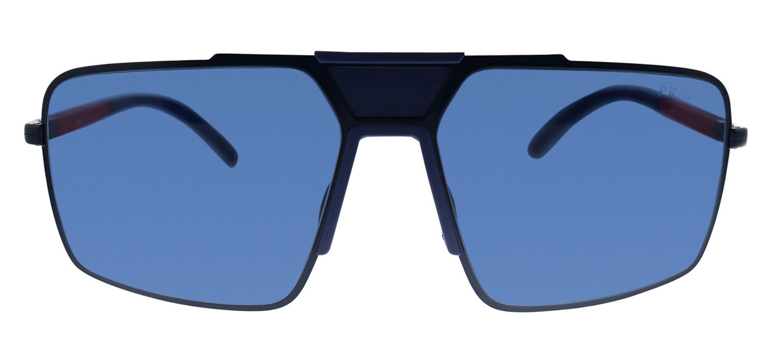 Prada Linea Rossa PS 52XS 06S07L Square Metal Blue Sunglasses with Blue Lens sold by Gaffos