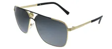 Versace VE 2238 143687 Rectangle Metal Black Sunglasses with Grey Lens sold by Gaffos
