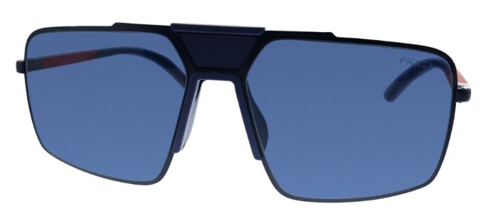Prada Linea Rossa PS 52XS 06S07L Square Metal Blue Sunglasses with Blue Lens sold by Gaffos