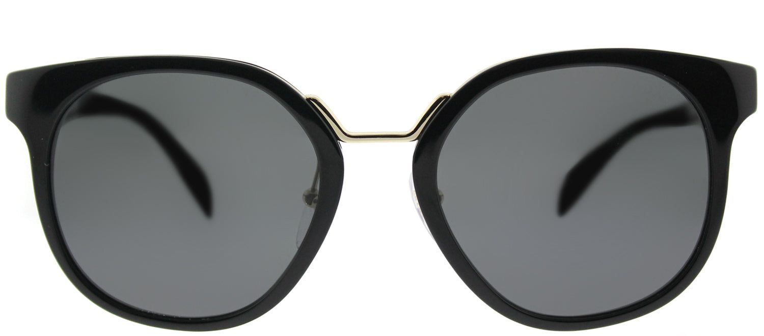 Prada PR 17TS 1AB5S0 Square Plastic Black Sunglasses with Grey Lens sold by Gaffos