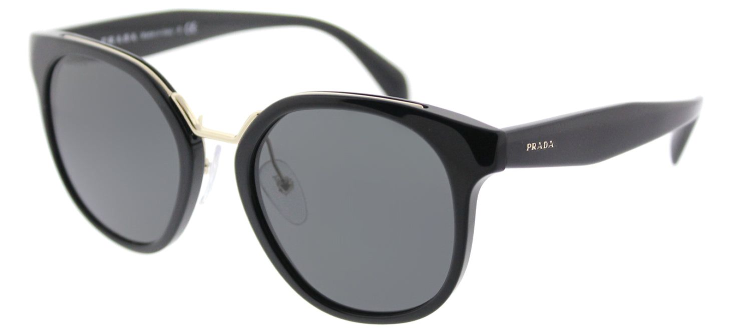 Prada PR 17TS 1AB5S0 Square Plastic Black Sunglasses with Grey Lens sold by Gaffos product image thumbnail 2
