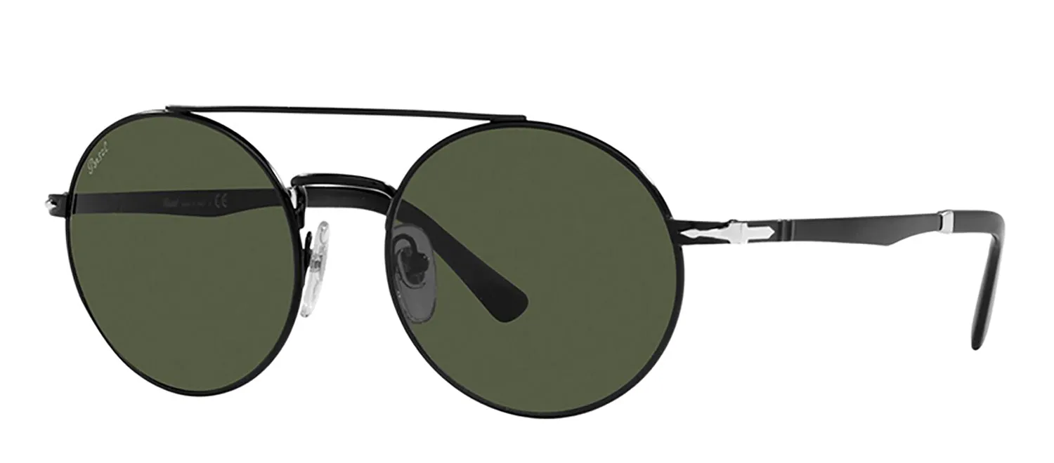 Persol PO 2496S 113831 Round Metal Black Sunglasses with Green Lens sold by Gaffos product image thumbnail 2